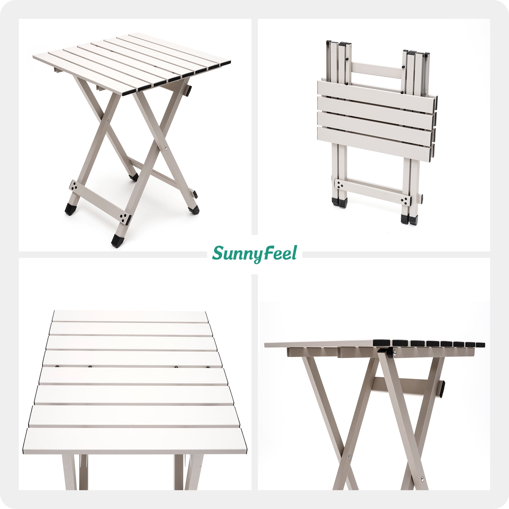 SUNNYFEEL Folding Aluminum Camping Table