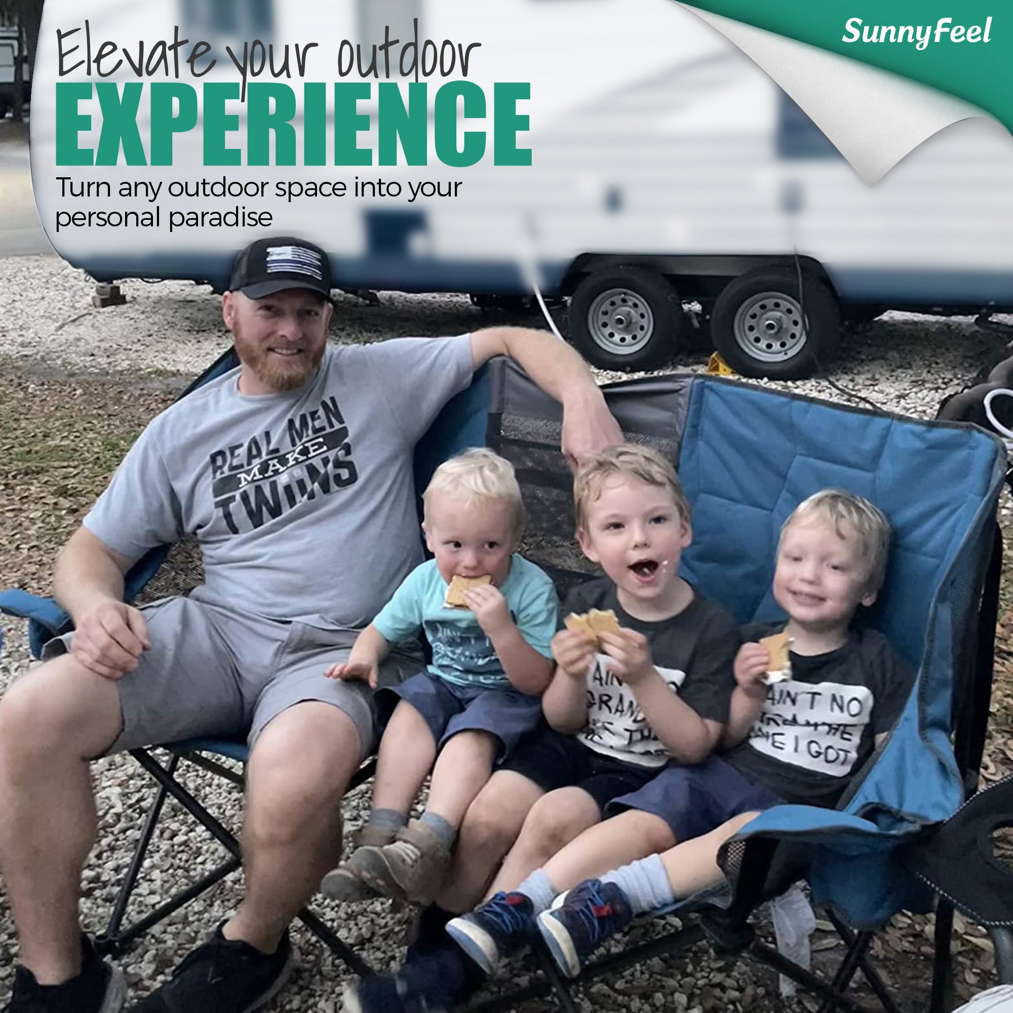 SUNNYFEEL Double Camping Loveseat Chair