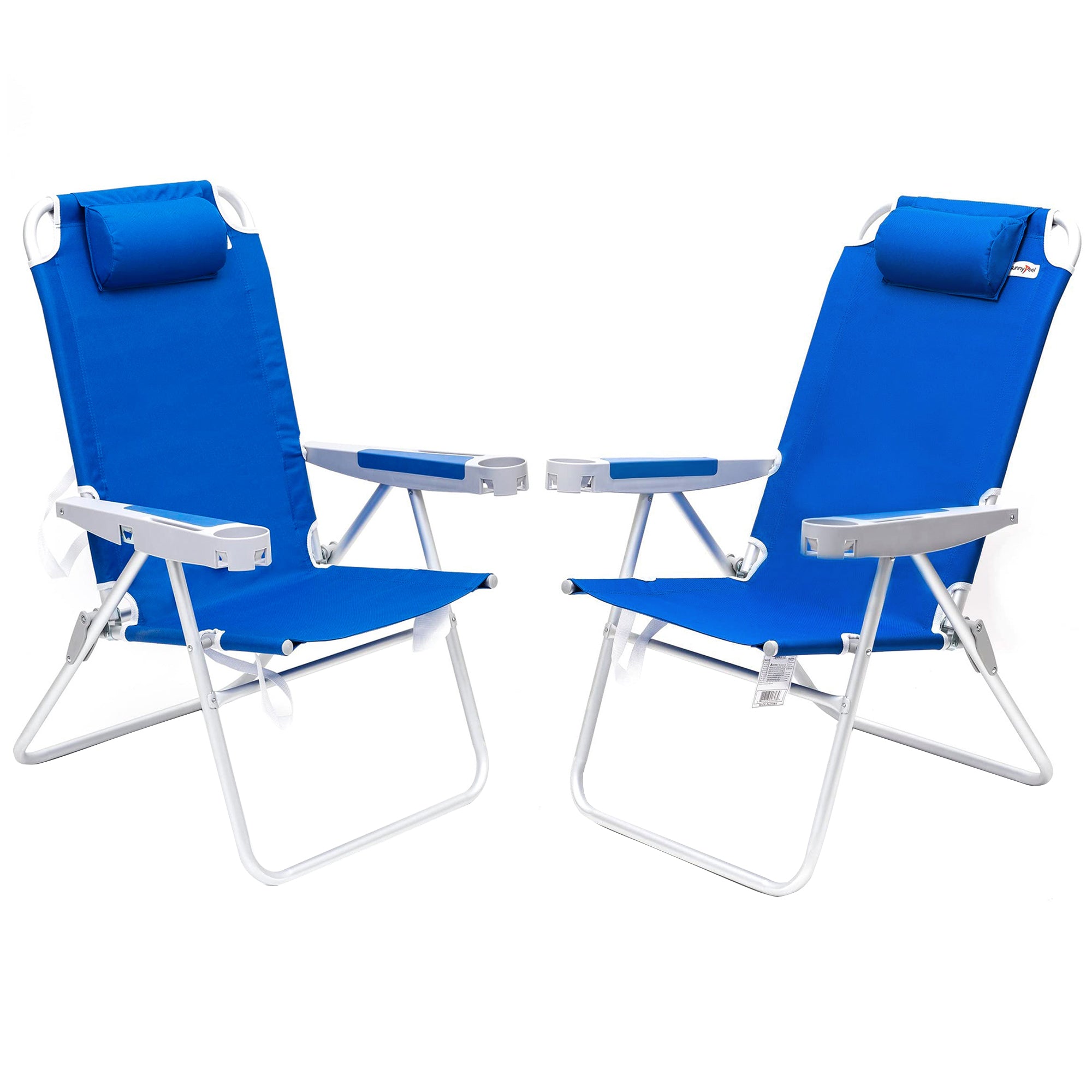 SUNNYFEEL Low Beach Chair with Cooler Bag