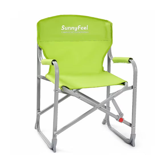 Sunnyfeel Portable Foldable Camping Chair for Children, Heavy Duty Fold Up Seat for Beach, Garden, Indoor & Outdoor, Green