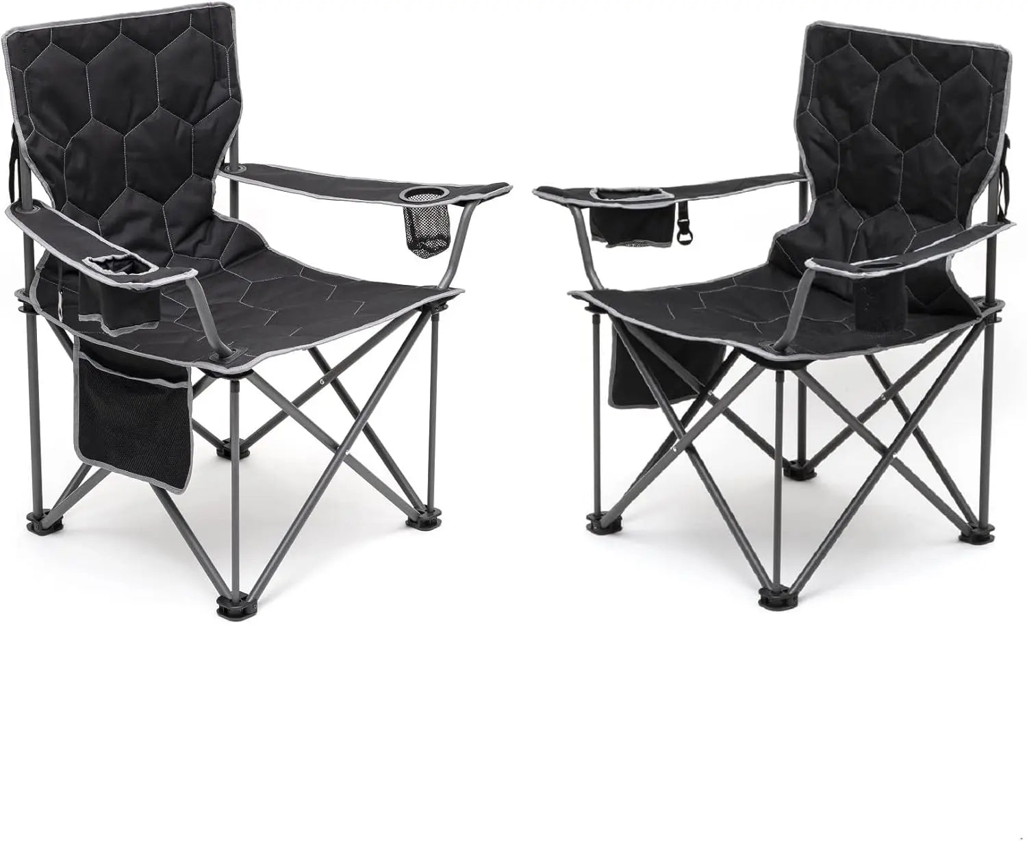 SUNNYFEEL Oversized Padded Camping Chair – 500LB Heavy-Duty Portable Chair with Cup Holder & Storage