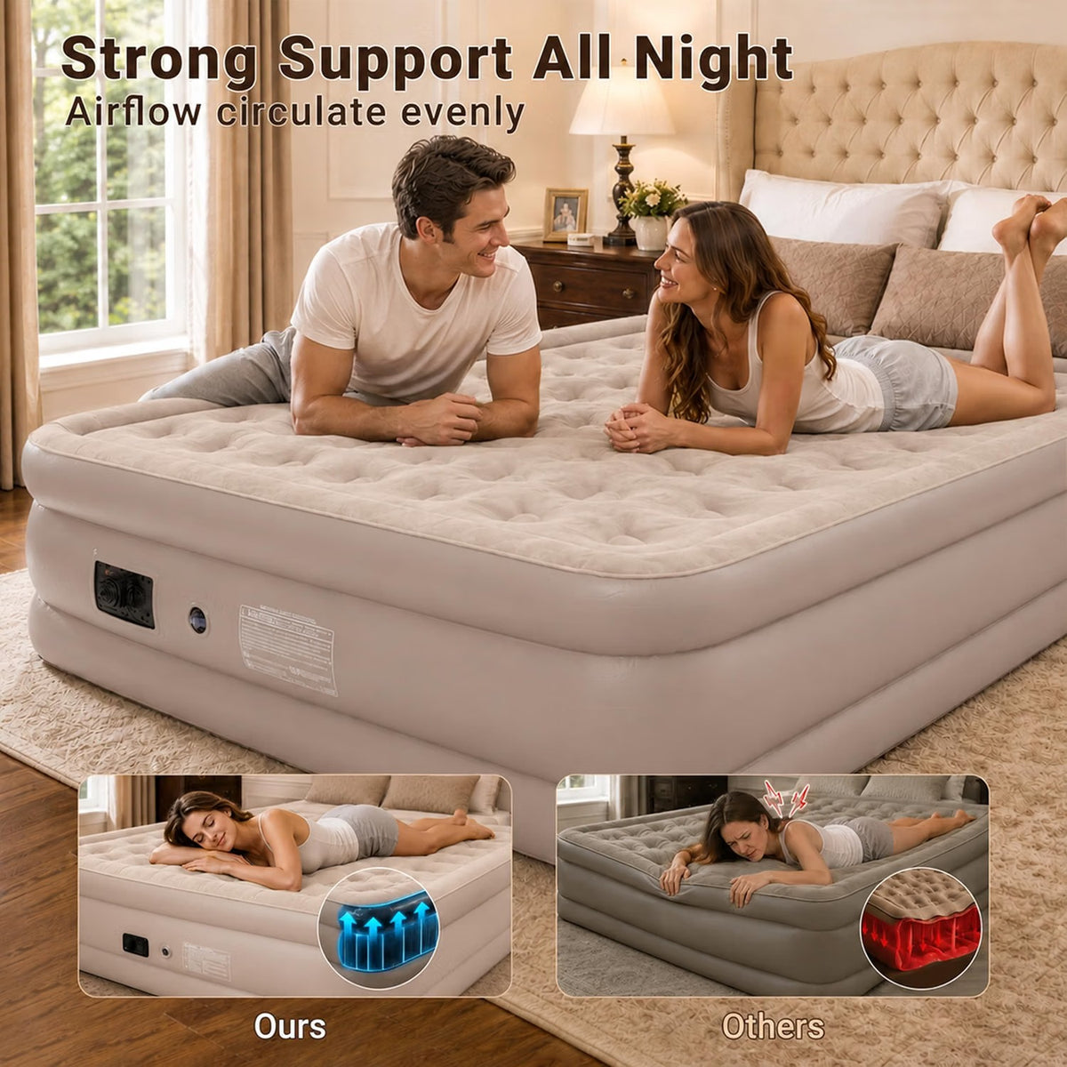 SUNNYFEEL Air Mattress with Built-in Pump